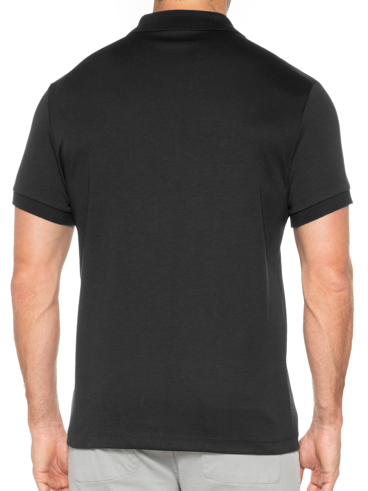 Polo Masculina Regular Fit Em Algodão Pima Preto Lacoste