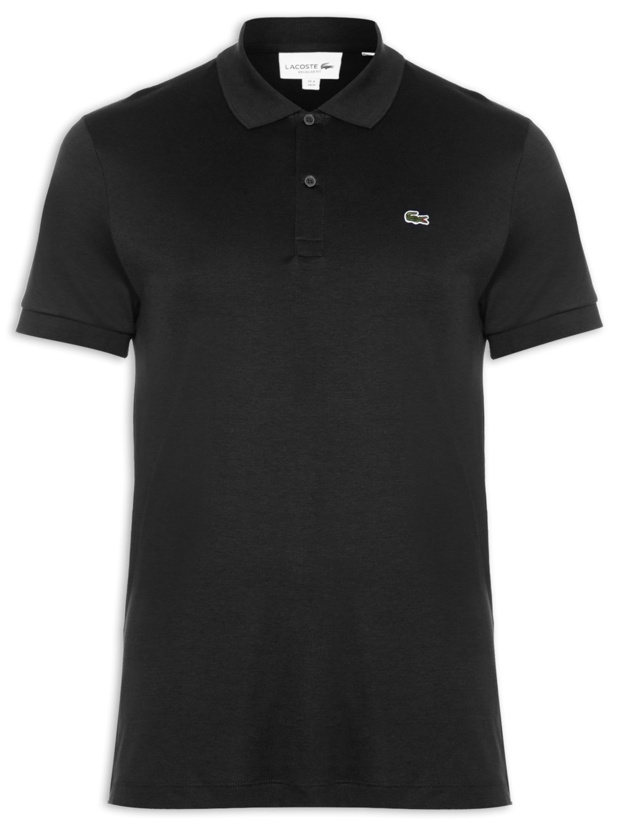 Polo Masculina Regular Fit Em Algodão Pima - Preto