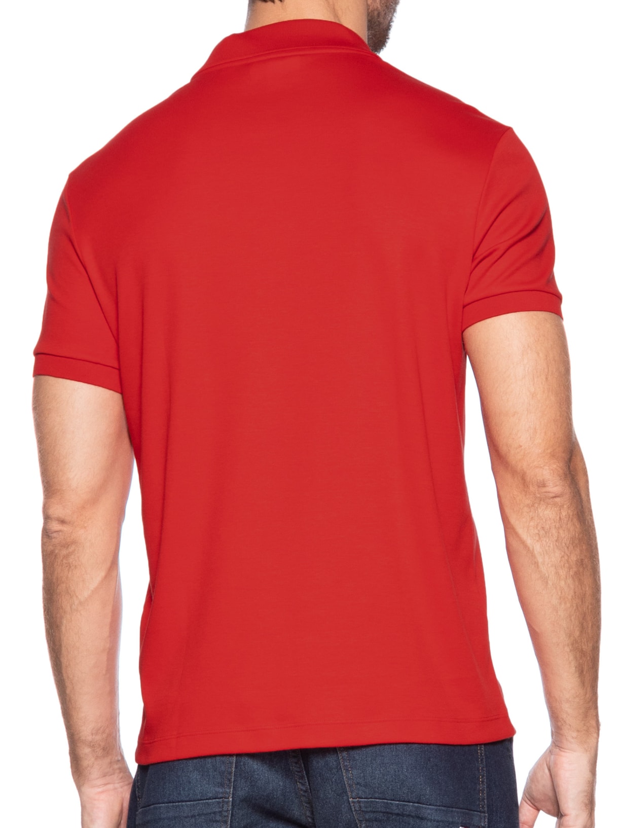 Polo Masculina Regular Fit Em Algodão Pima Vermelho Lacoste