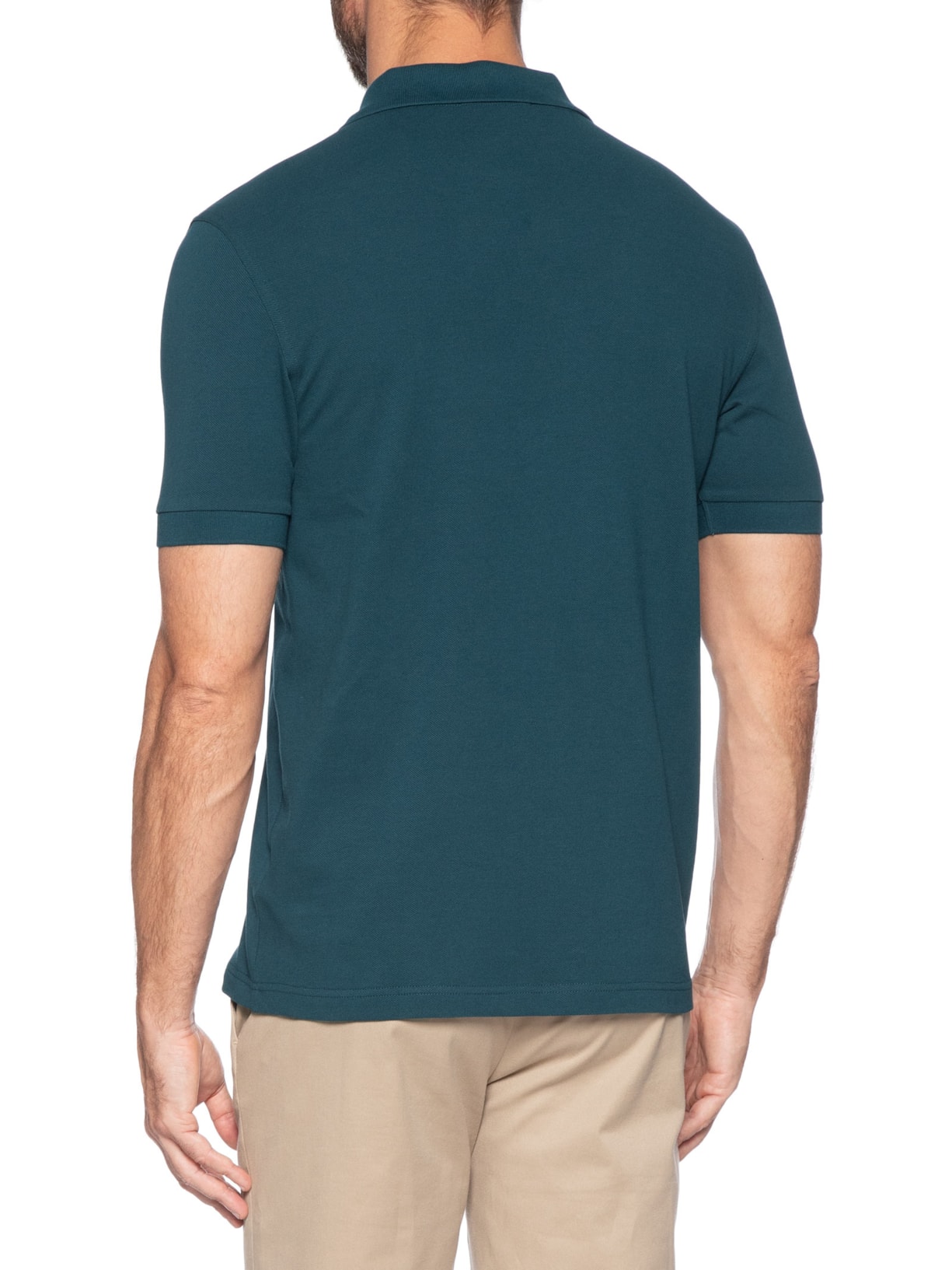 Polo Masculina Regular Fit Em Piquet de Algodão Azul Fred Perry