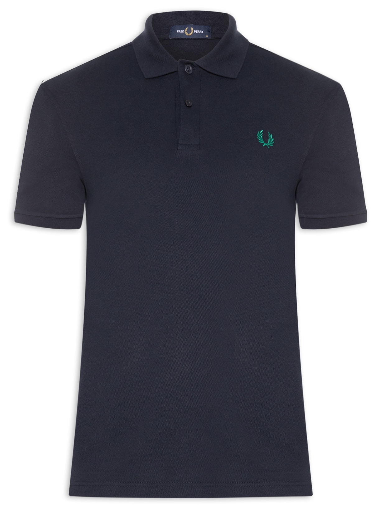 Polo Masculina Regular Fit Em Piquet De Algodão Azul Fred Perry