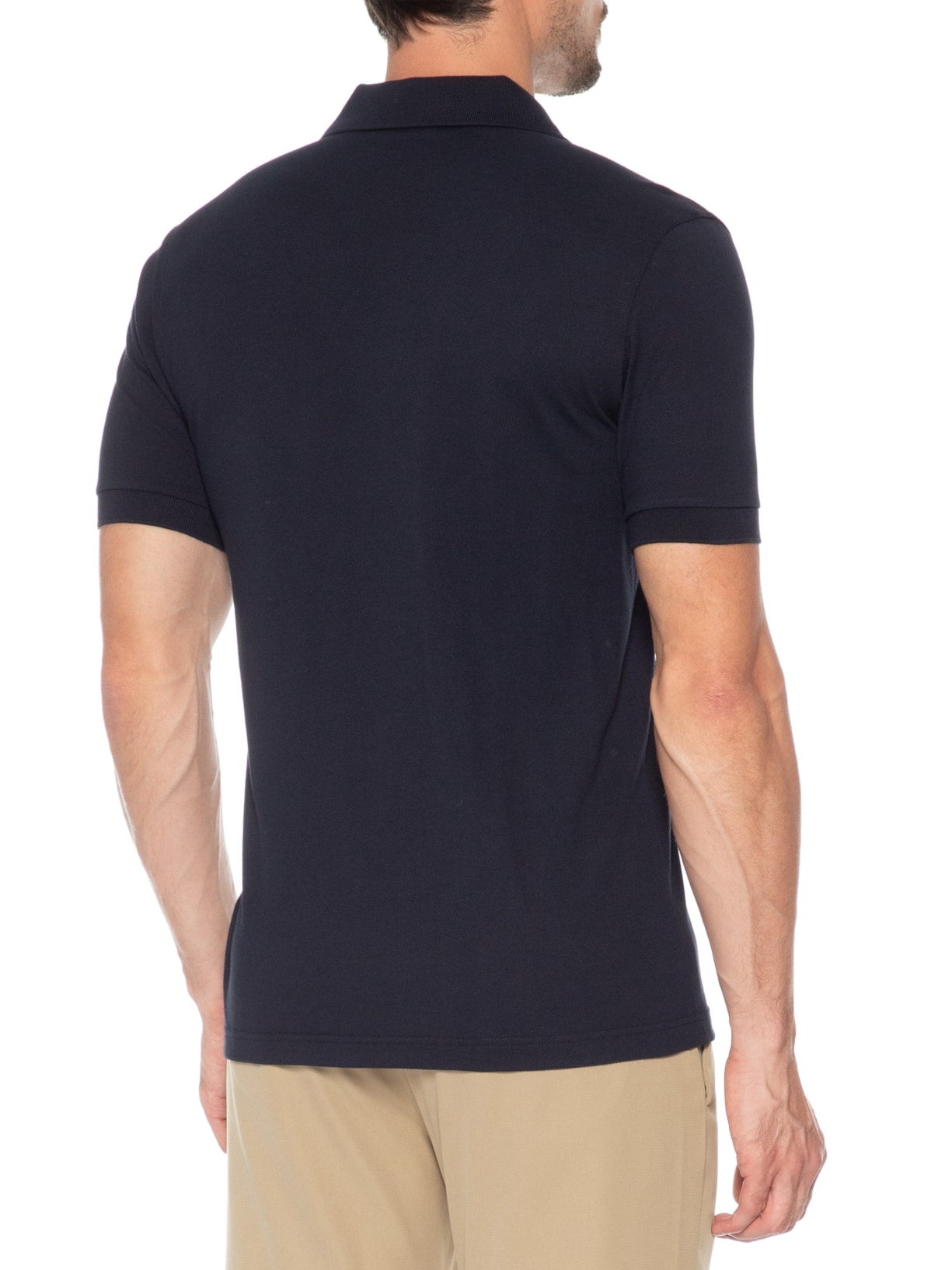 Polo Masculina Regular Fit Em Piquet De Algodão Azul Fred Perry