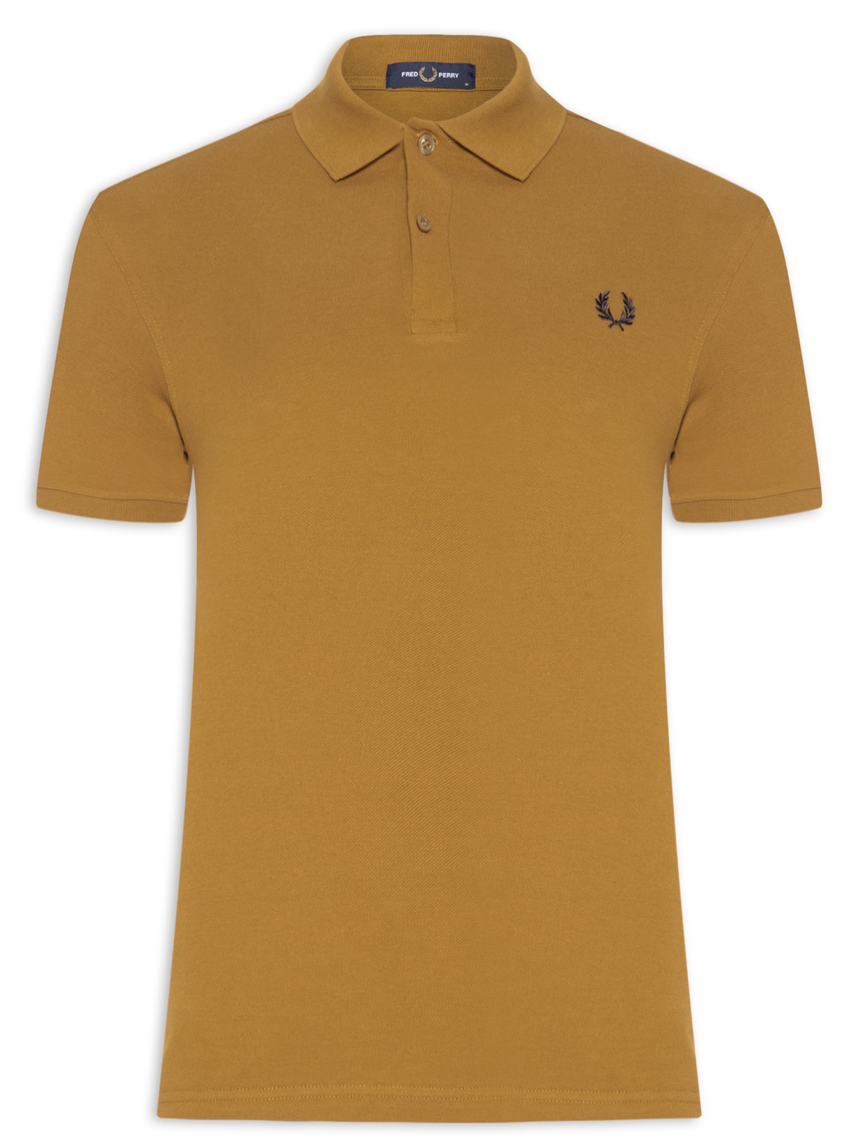 Polo Masculina Regular Fit Em Piquet De Algodão Marrom Fred Perry