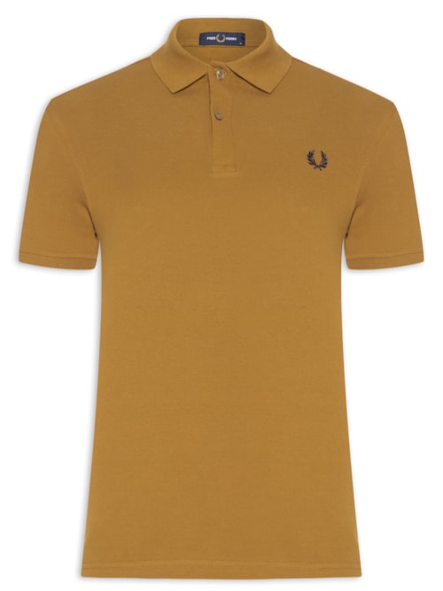 Polo Masculina Regular Fit Em Piquet De Algodão – Marrom