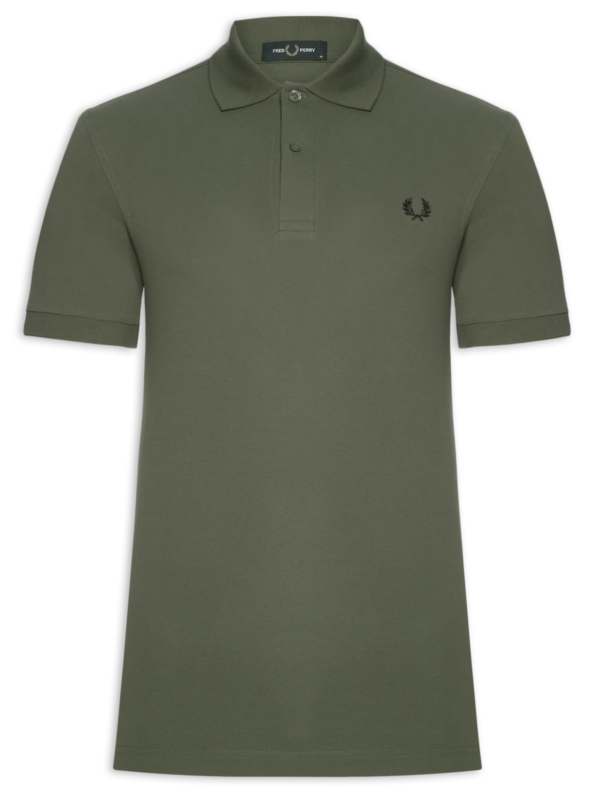 Polo Masculina Regular Fit Em Piquet de Algodão Verde Fred Perry