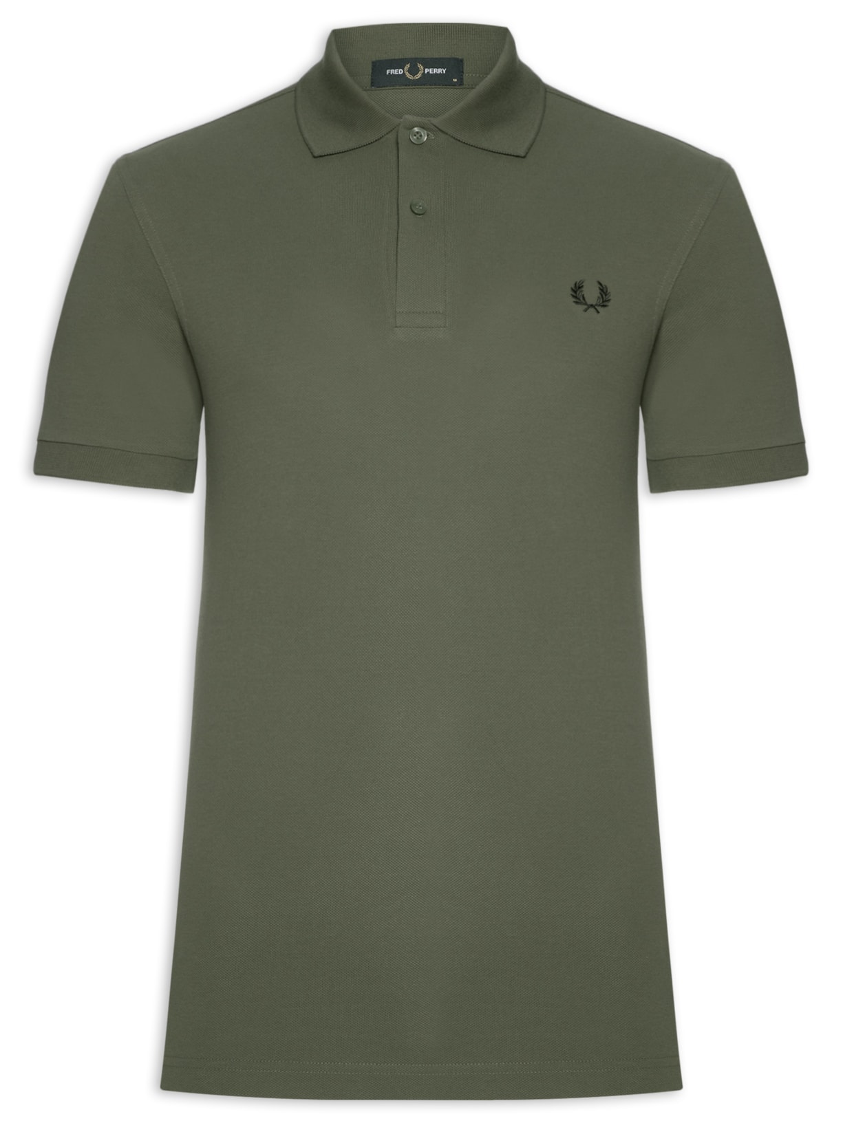 Polo Masculina Regular Fit Em Piquet de Algodão Verde Fred Perry