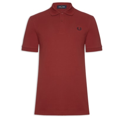 Polo Masculina Regular Fit Em Piquet de Algodão - Vermelho