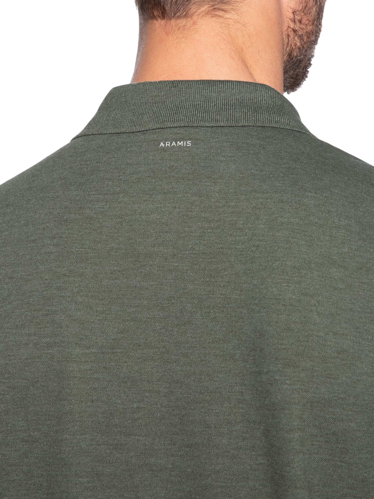 Polo Masculina Regular Fit Em Piquet Mescla Verde Aramis