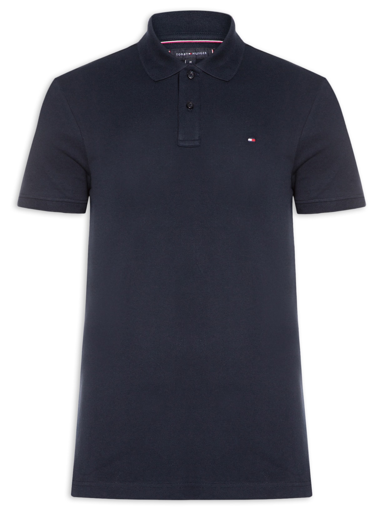 Polo Masculina Regular Fit Em Piquet Placket Interest - Azul