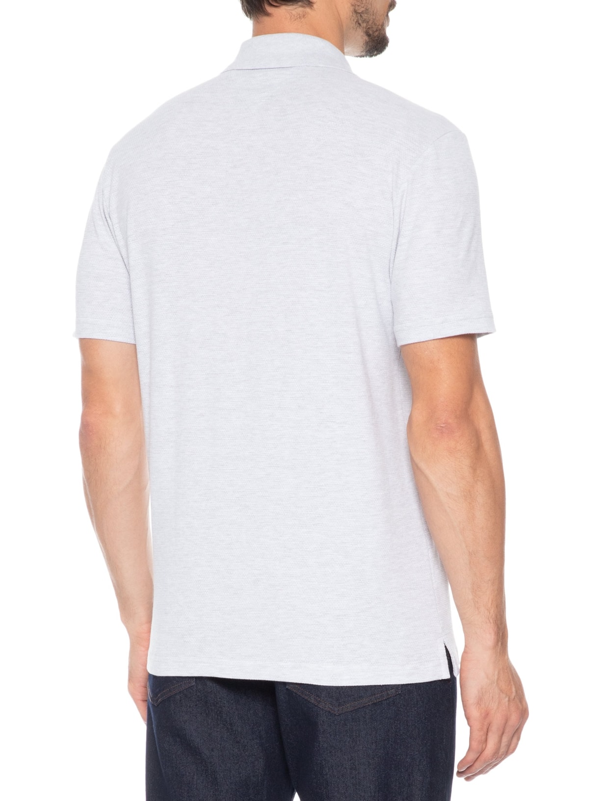Polo Masculina Regular Fit em Waffle – Cinza Tommy Jeans