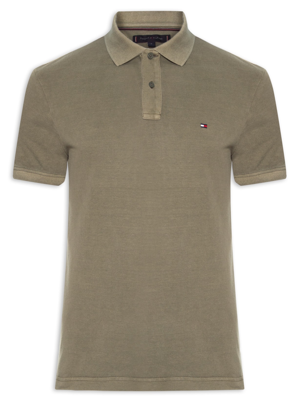 Polo Masculina Regular Fit Garment Dye Algodão - Verde