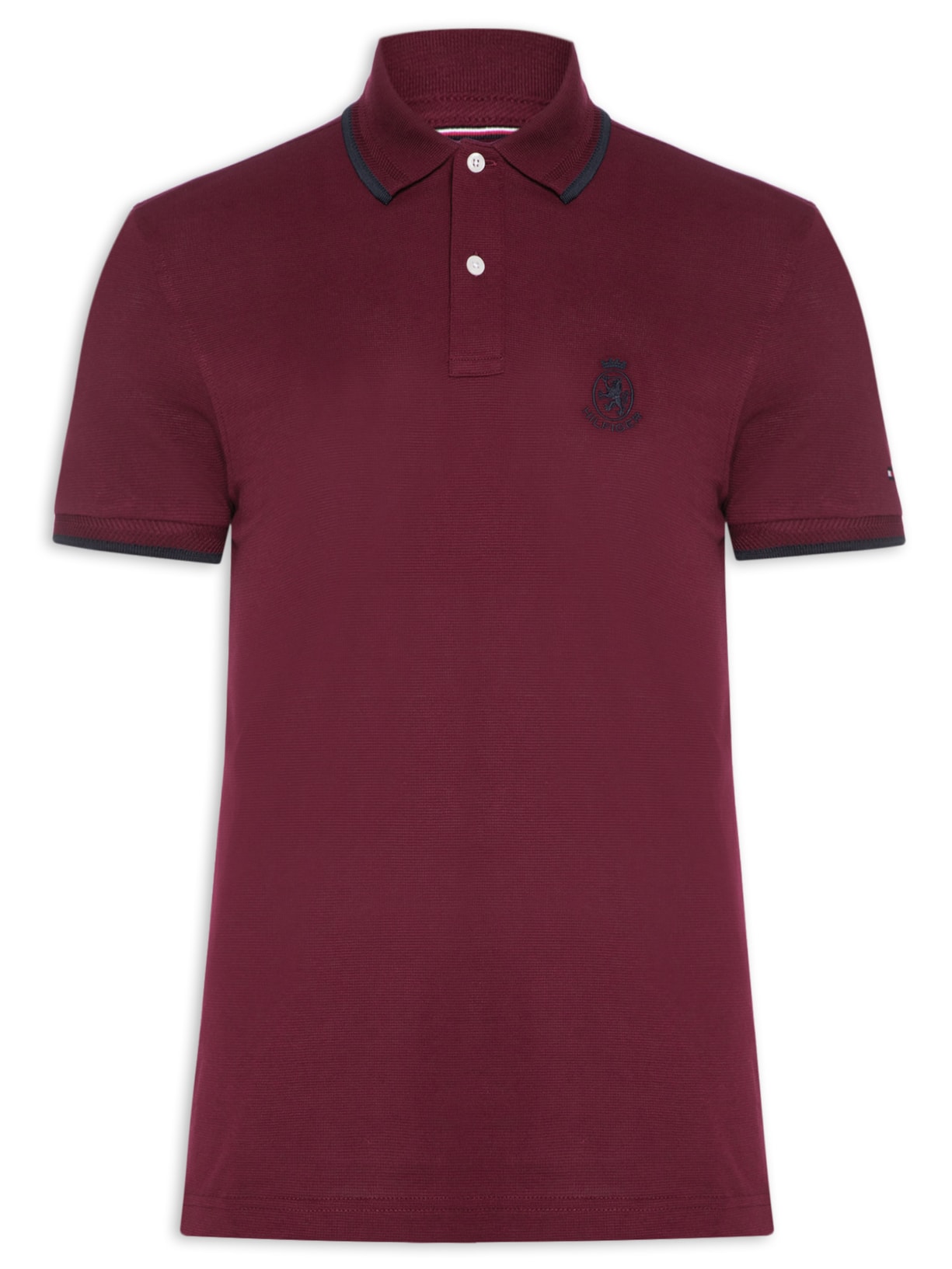 Polo Masculina Regular Fit Holiday Crest - Vermelho