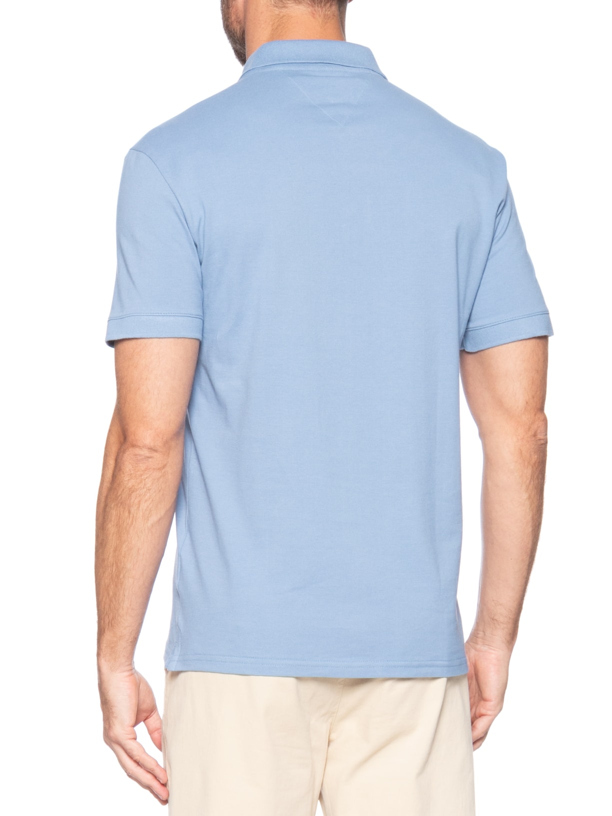 Polo Masculina Regular Fit Linear Azul Tommy Jeans