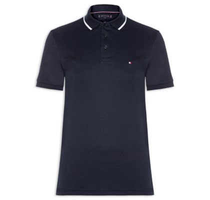 Polo Masculina Regular Fit Liquid Cotton - Azul
