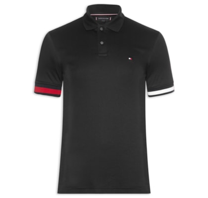 Polo Masculina Regular Fit Liquid Cotton - Preto