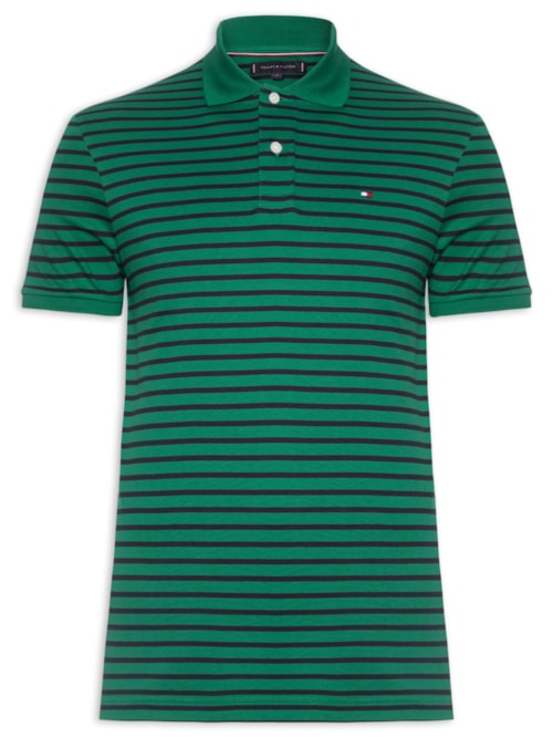 Polo Masculina Regular Fit Liquid Cotton - Verde