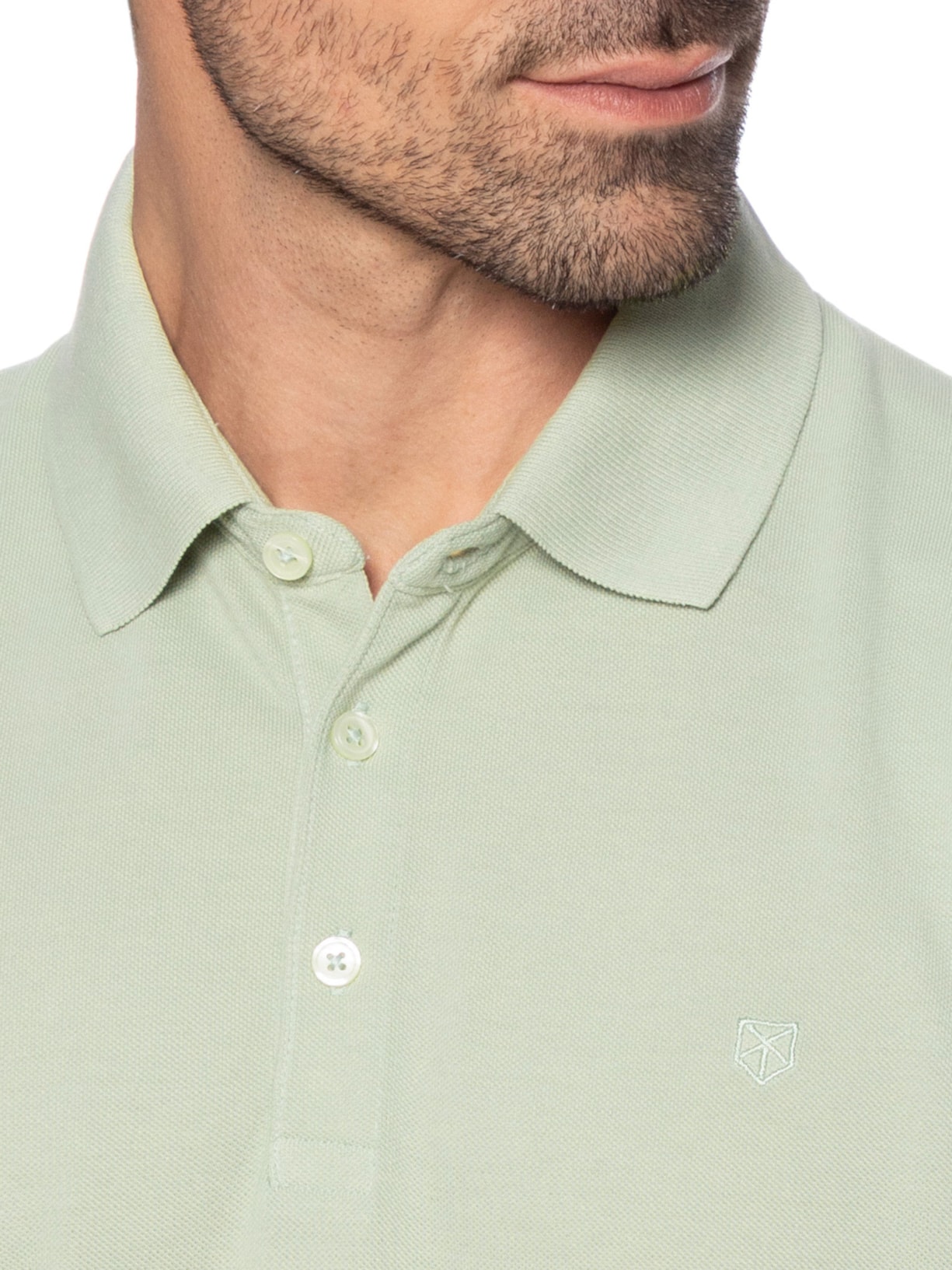 Polo Masculina Regular Fit Logo Bordado Verde Jack & Jones