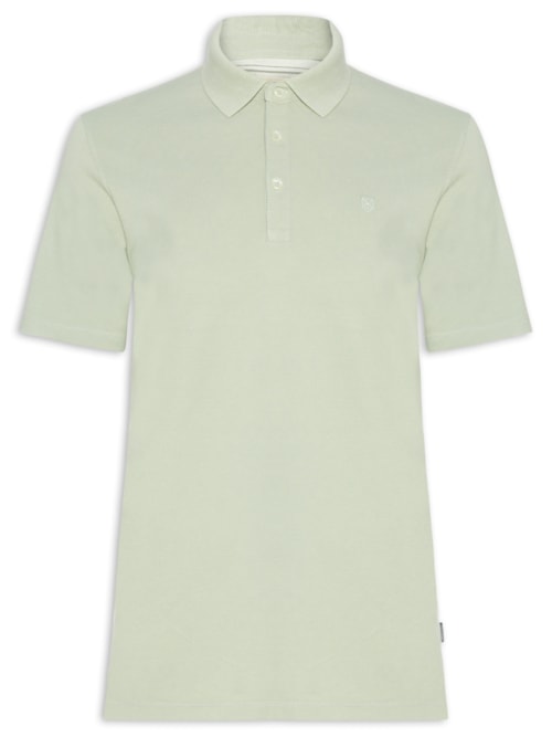 Polo Masculina Regular Fit Logo Bordado - Verde