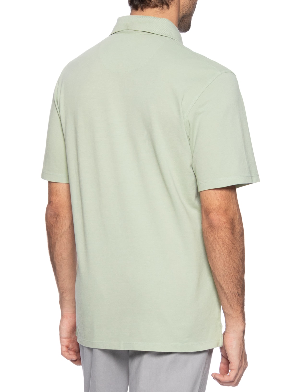 Polo Masculina Regular Fit Logo Bordado Verde Jack & Jones