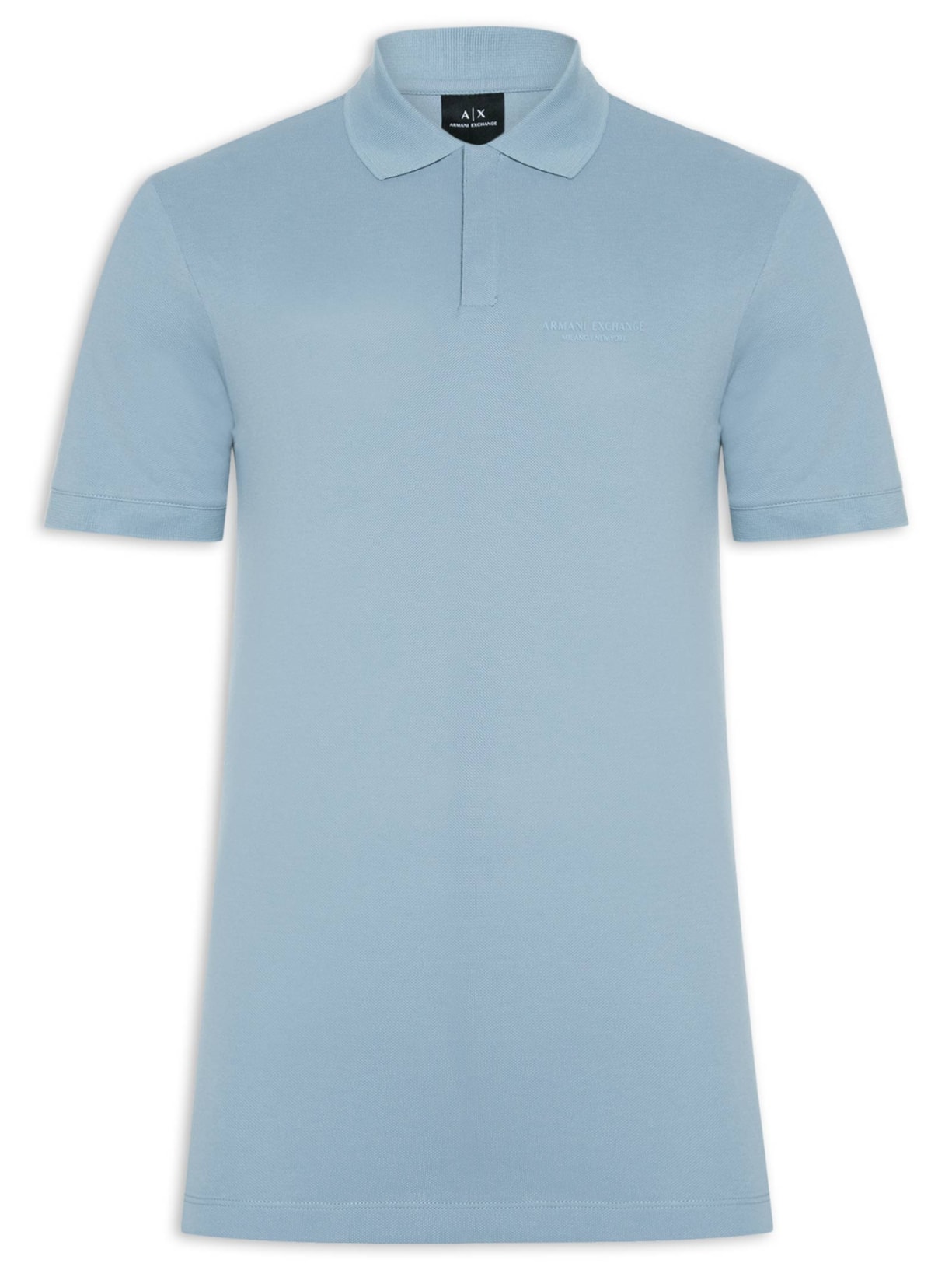 Polo Masculina Regular Fit Logo Milano - Azul