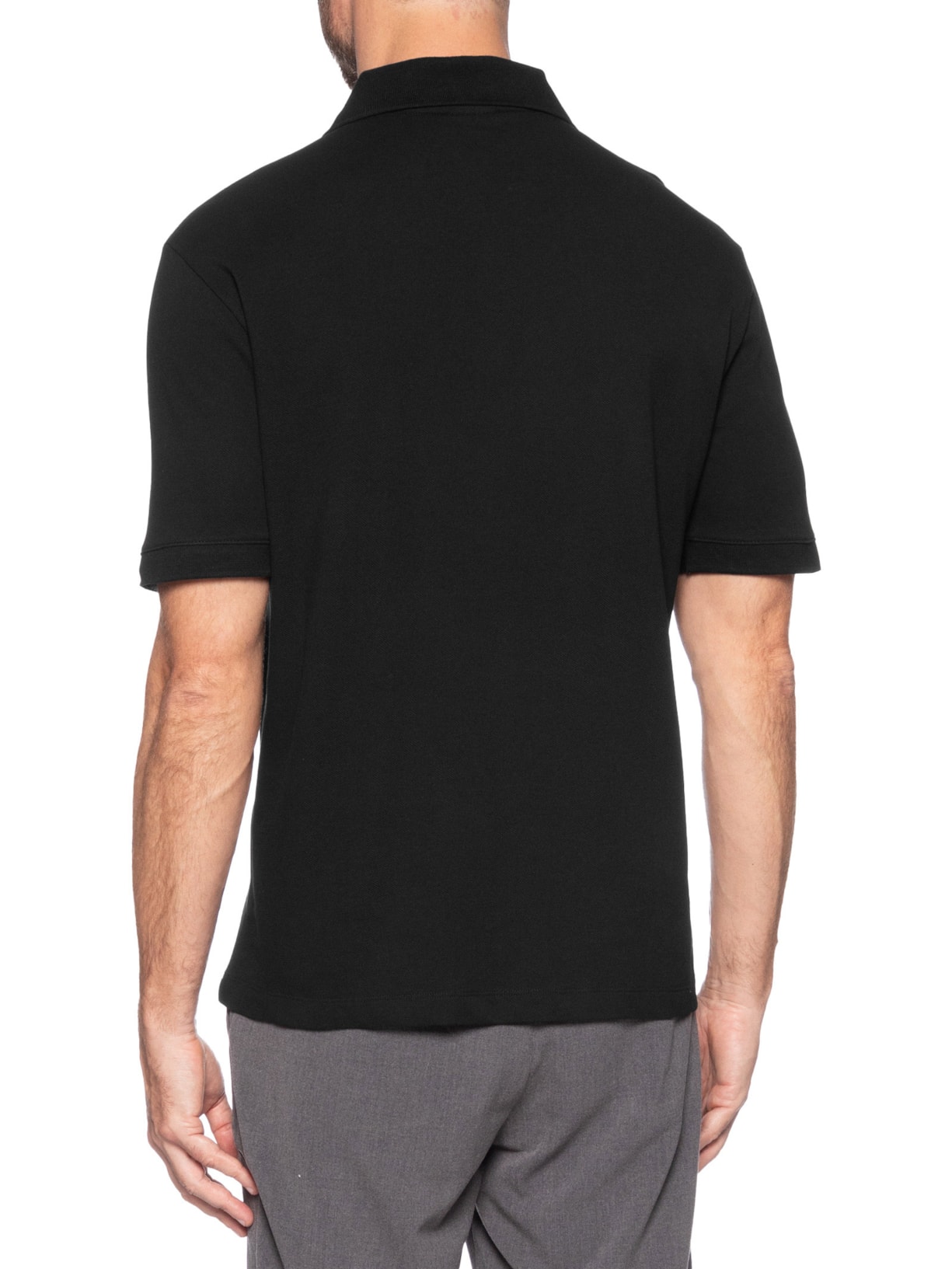 Polo Masculina Regular Fit Logo Milano Preto Armani Exchange