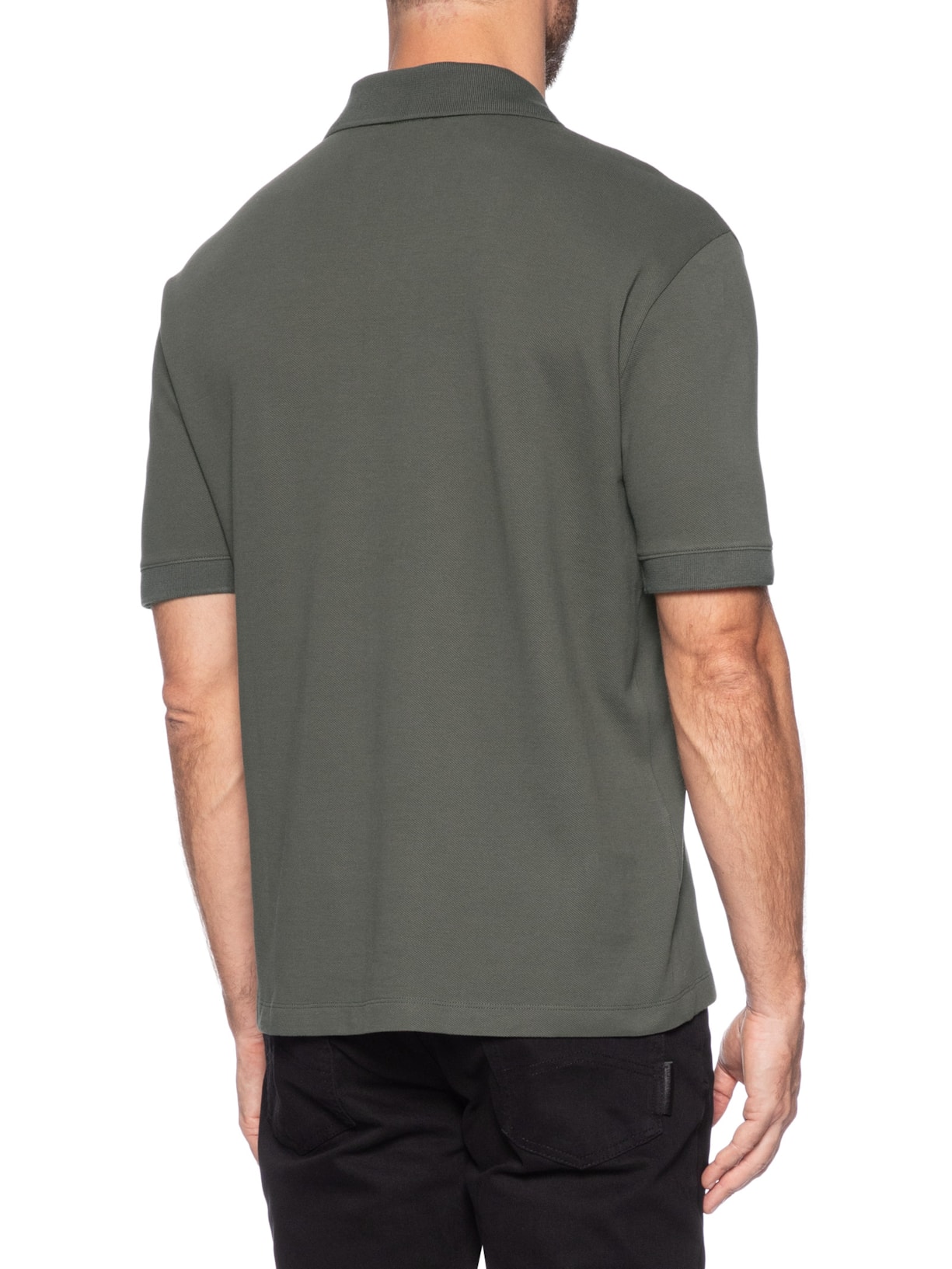 Polo Masculina Regular Fit Logo Milano Verde Armani Exchange