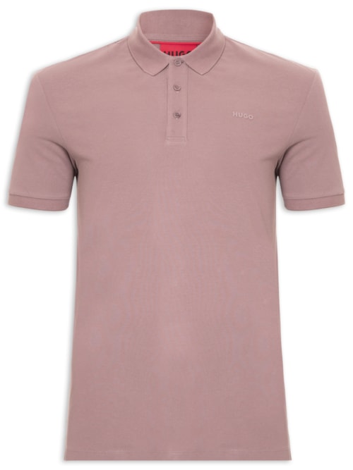 Polo Masculina Regular-Fit Logo Print Donos222 - Marrom