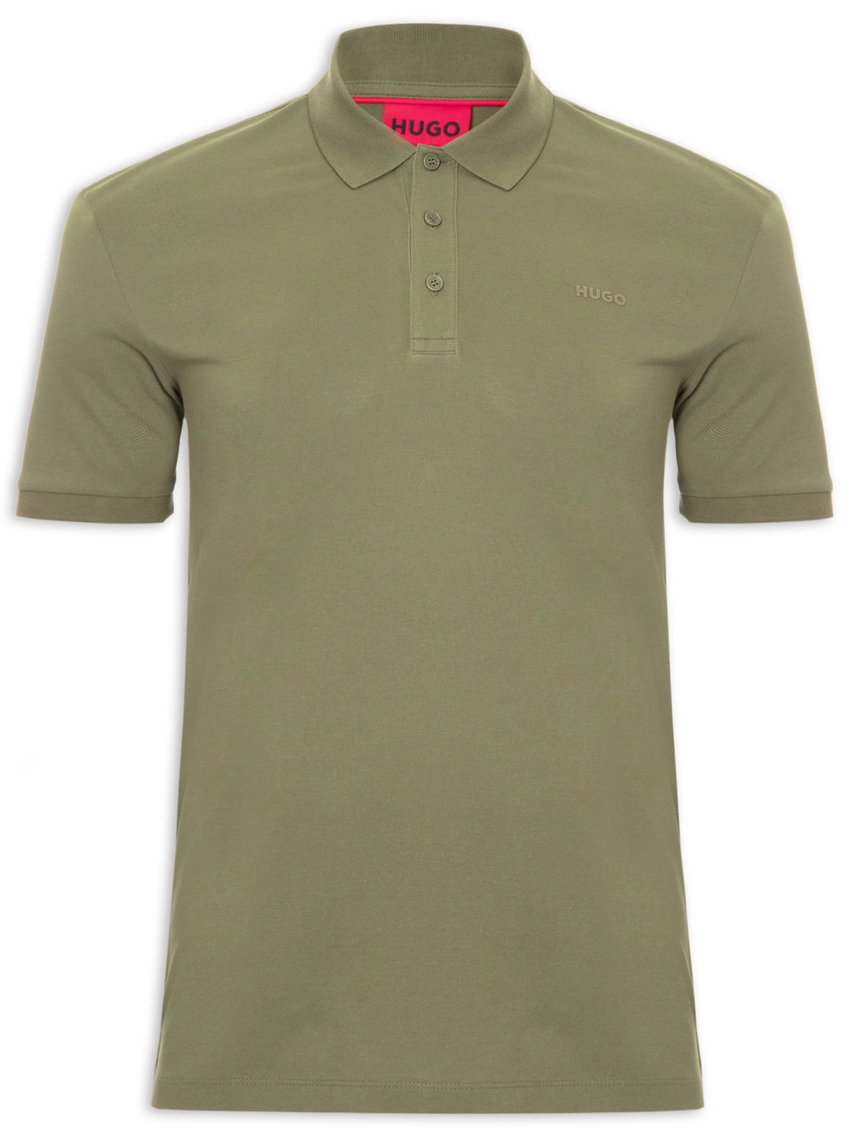 Polo Masculina Regular-Fit Logo Print Donos222 Verde Hugo