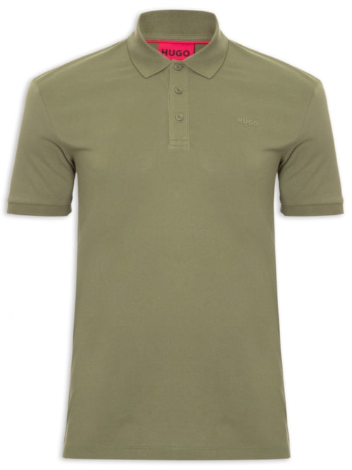 Polo Masculina Regular-Fit Logo Print Donos222 - Verde