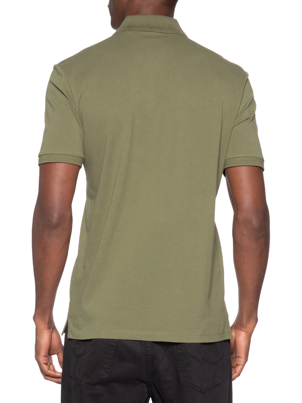 Polo Masculina Regular-Fit Logo Print Donos222 Verde Hugo