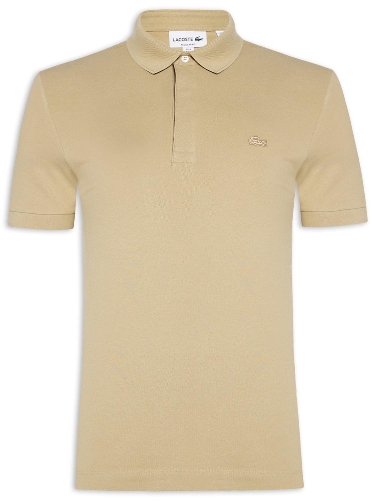 Polo Masculina Regular Fit Paris Em Piquet Stretch - Bege