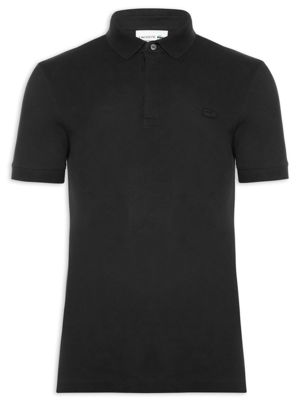 Polo Masculina Regular Fit Paris Em Piquet Stretch - Preto