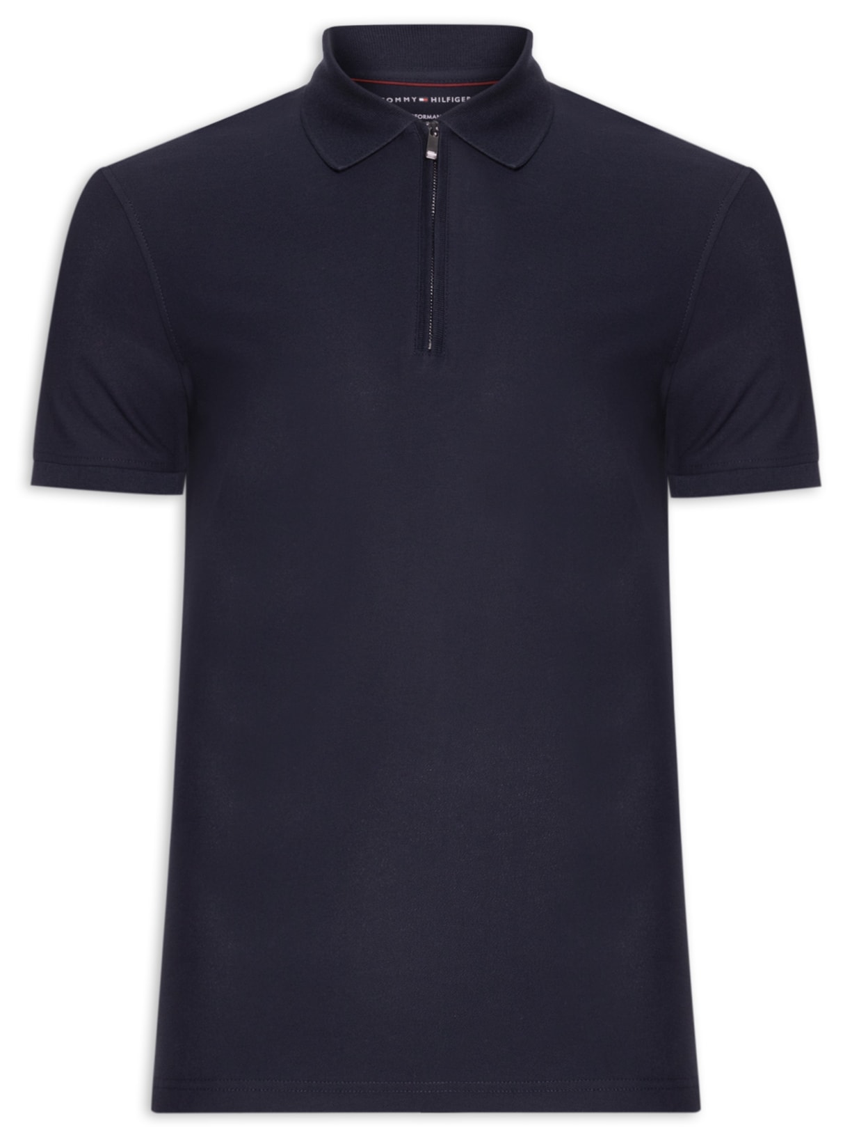 Polo Masculina Regular Fit Performance Half Zip Em Algodão Orgânico - Azul