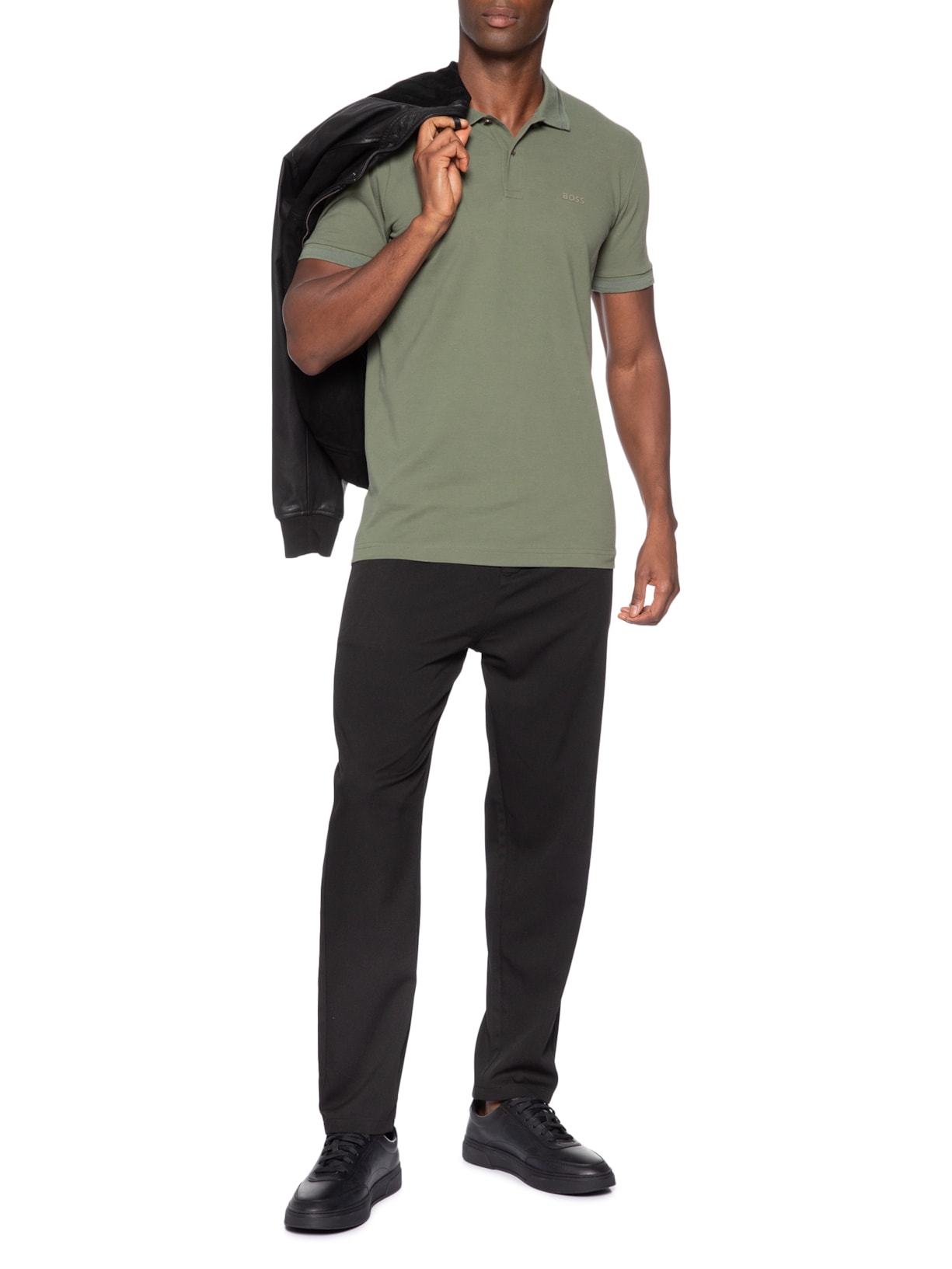Polo Masculina Regular Fit Pio 1 – Bege Boss