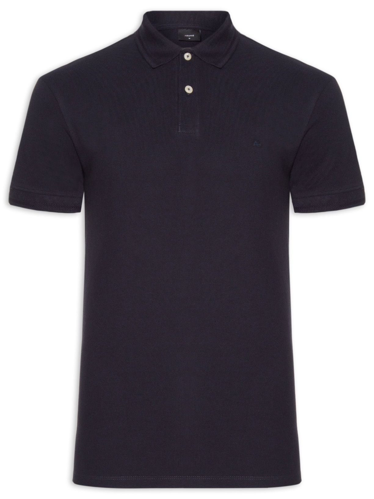 Polo Masculina Regular Fit Piquet Espinha de Peixe - Azul