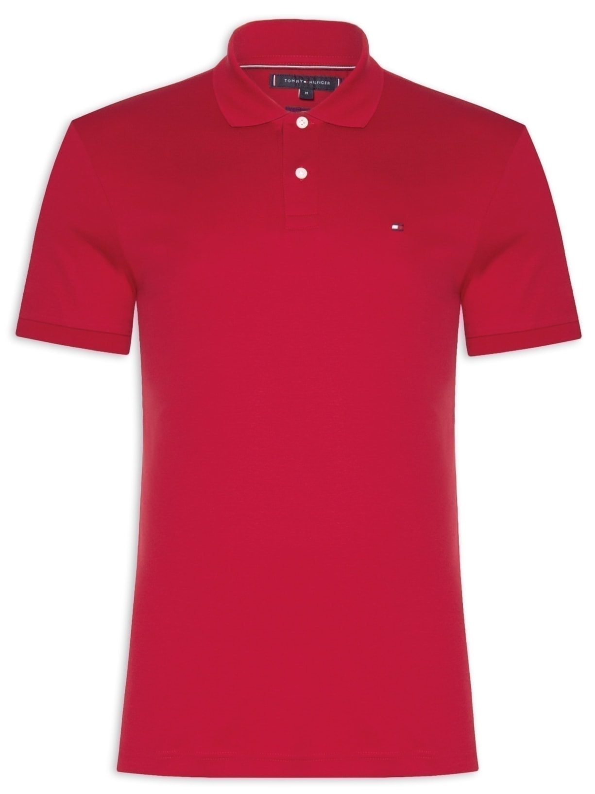 Polo Masculina Regular Fit Seasonal em Liquid Cotton Vermelho Tommy Hilfiger