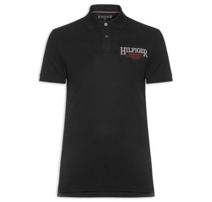 Polo Masculina Regular Fit TH Club Sport - Preto