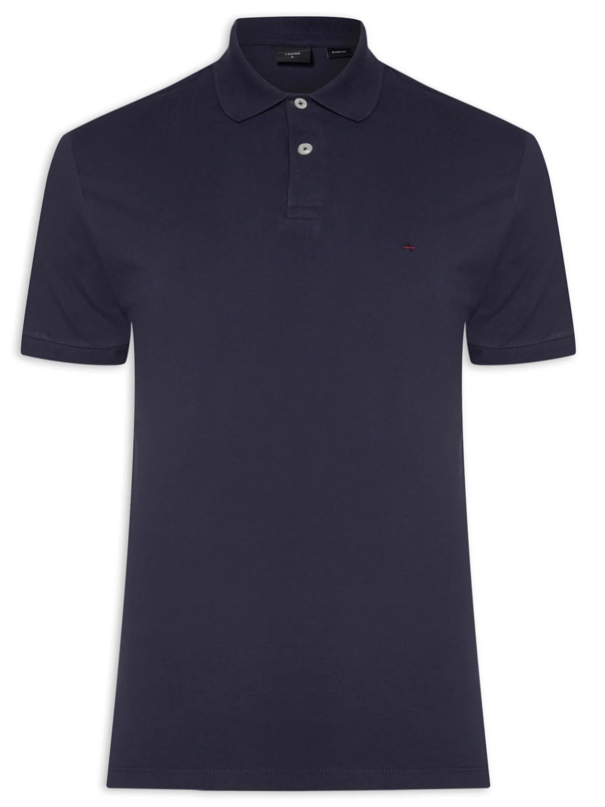 Polo Masculina Regular Fit Vista com Detalhe Interno Azul Aramis