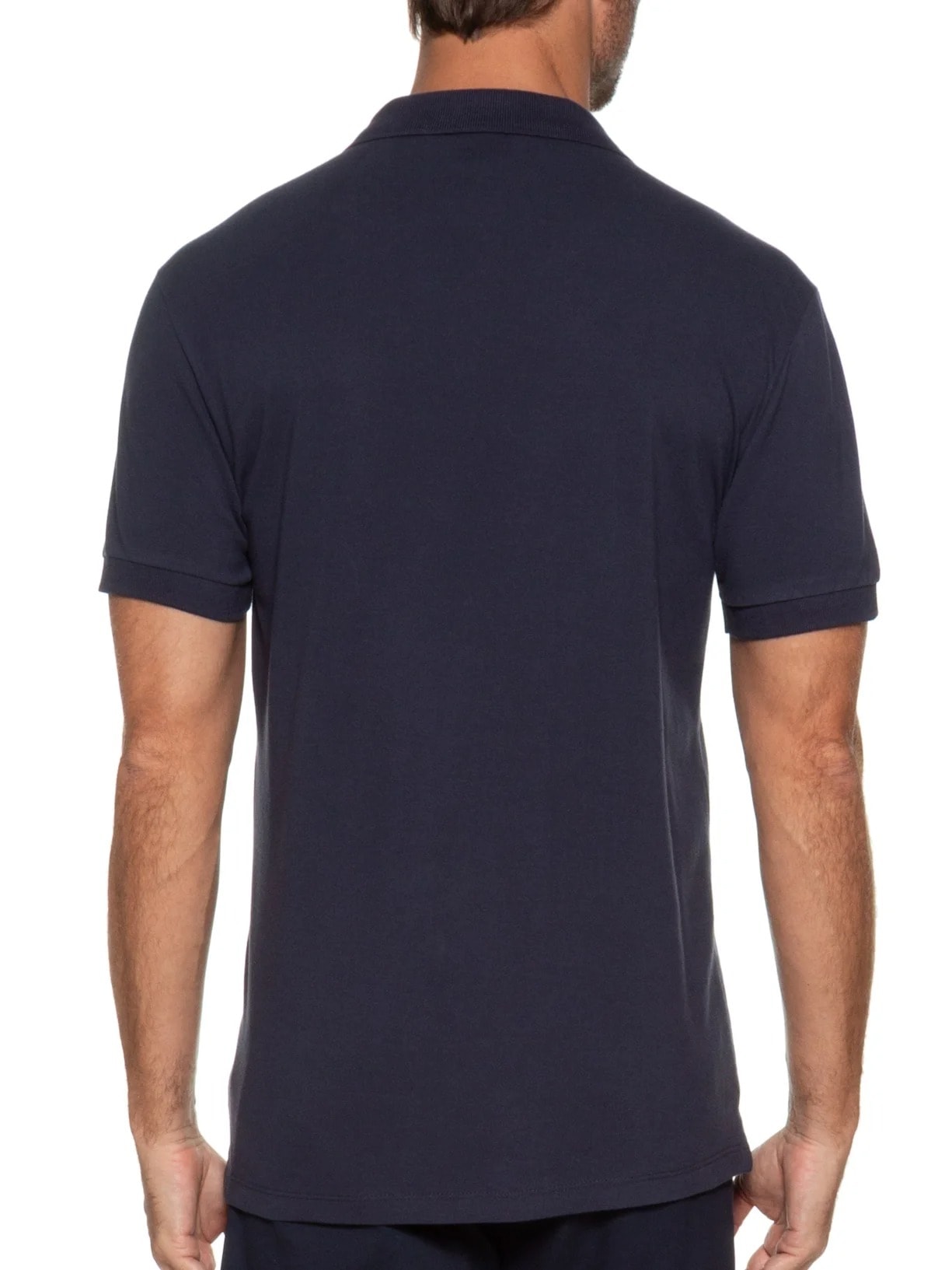 Polo Masculina Regular Fit Vista com Detalhe Interno Azul Aramis