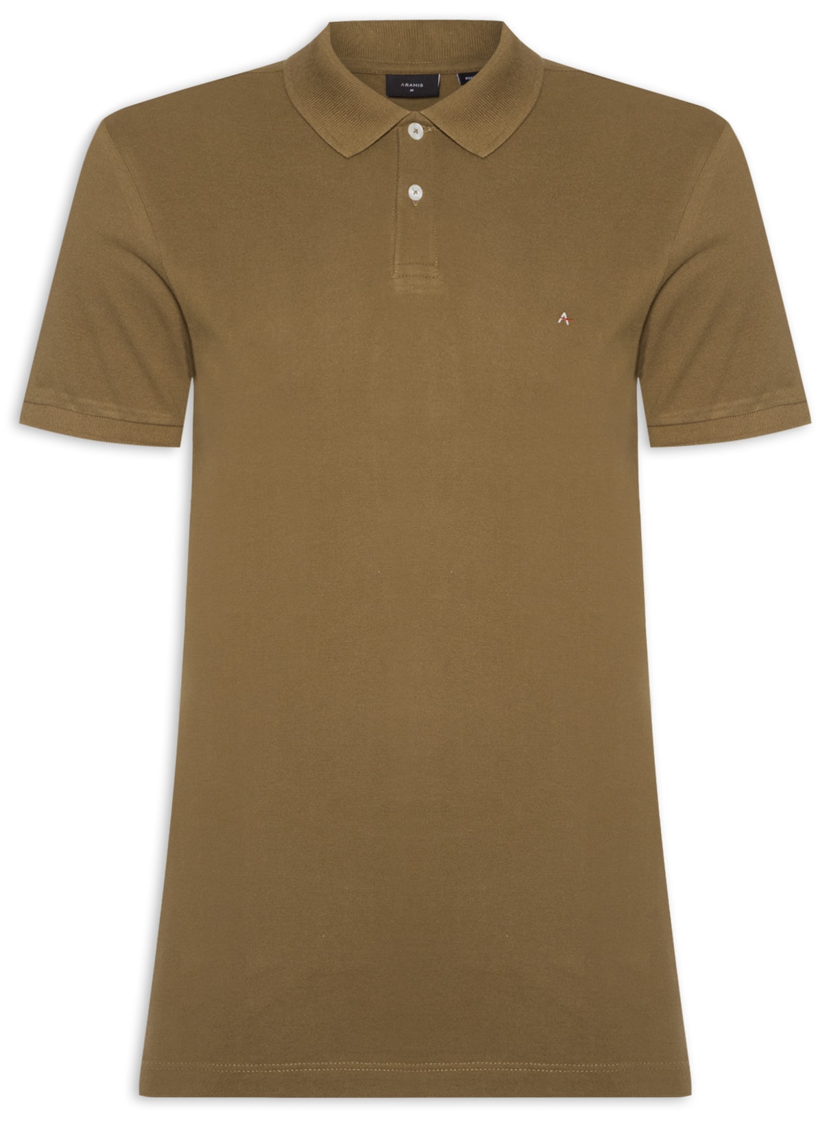Polo Masculina Regular Fit Vista Com Detalhe Interno - Marrom