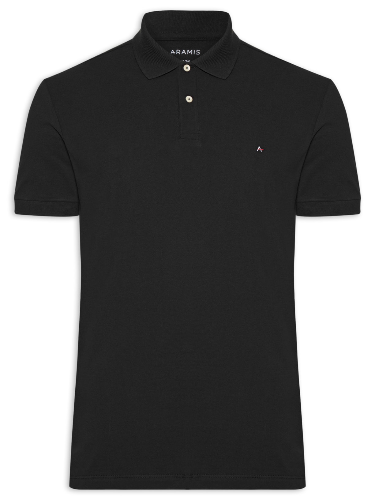 Polo Masculina Regular Fit Vista Com Detalhe Interno - Preto