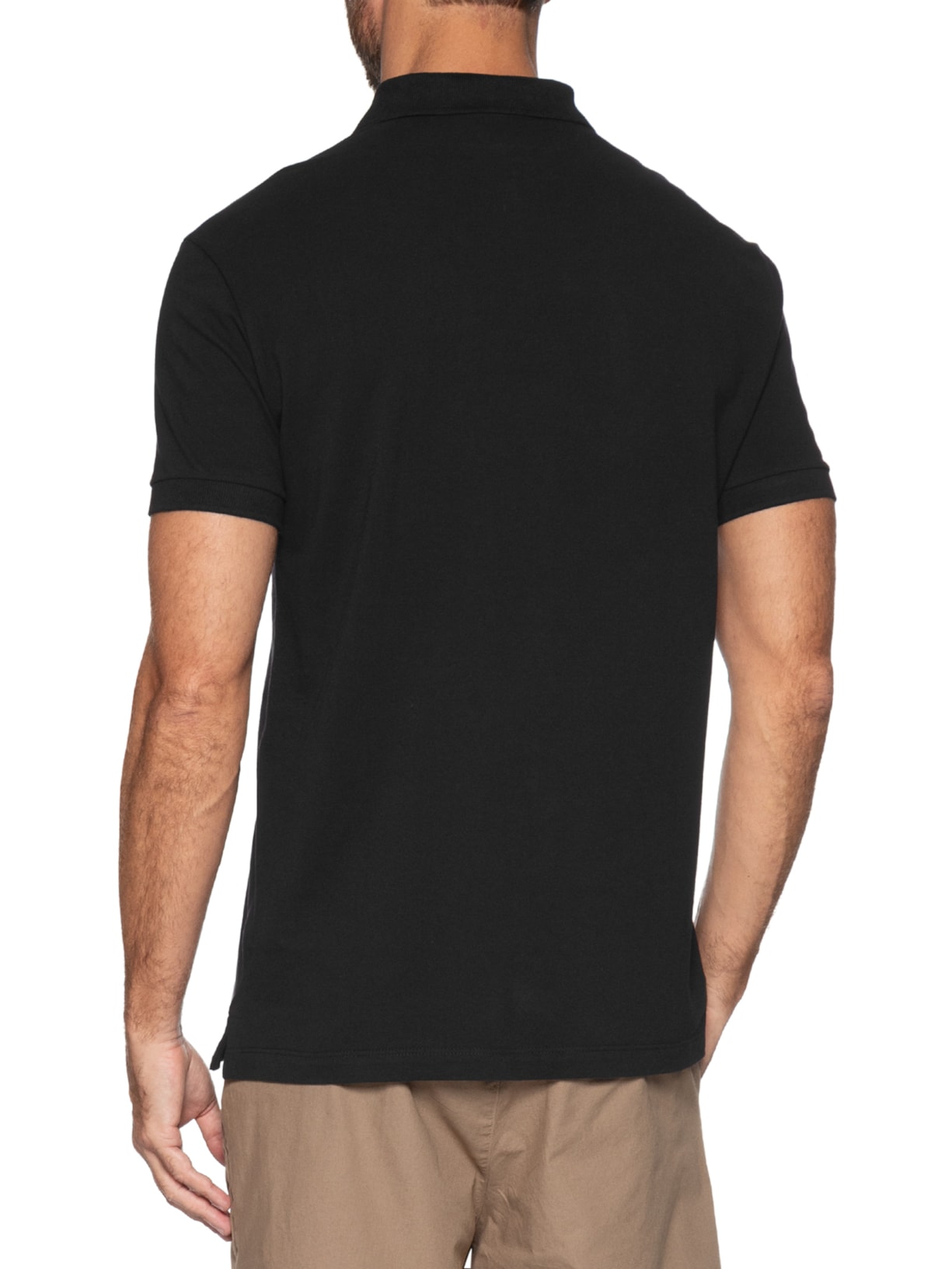 Polo Masculina Regular Fit Vista Com Detalhe Interno Preto Aramis