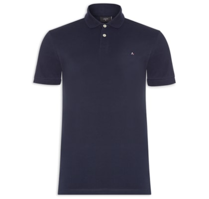 Polo Masculina Regular Fit Vista Detalhe Interno - Azul