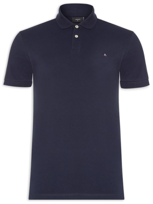 Polo Masculina Regular Fit Vista Detalhe Interno - Azul