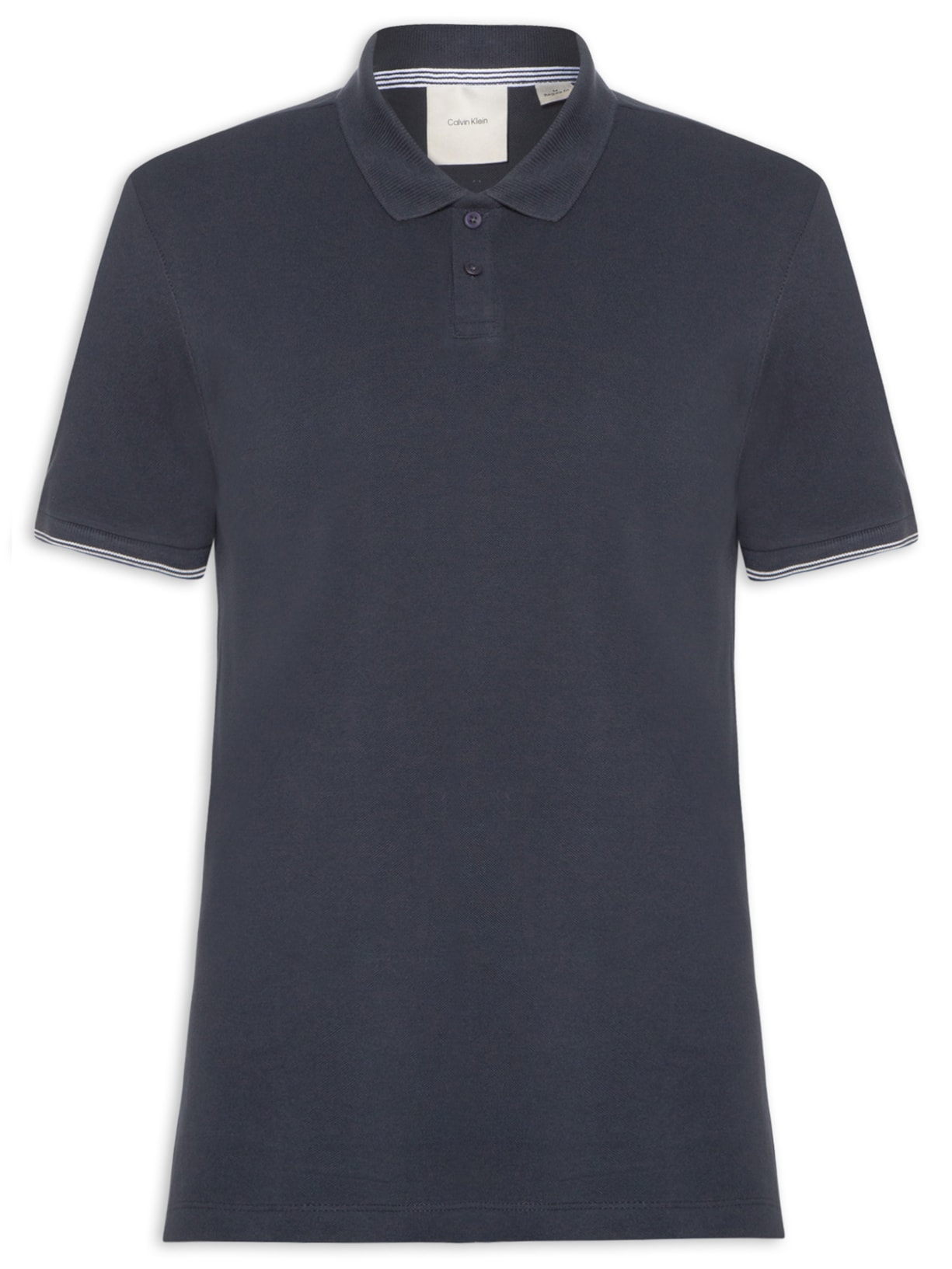 Polo Masculina Regular Friso Peitilho l Azul Calvin Klein