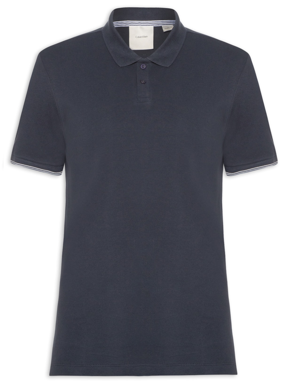 Polo Masculina Regular Friso Peitilho l - Azul