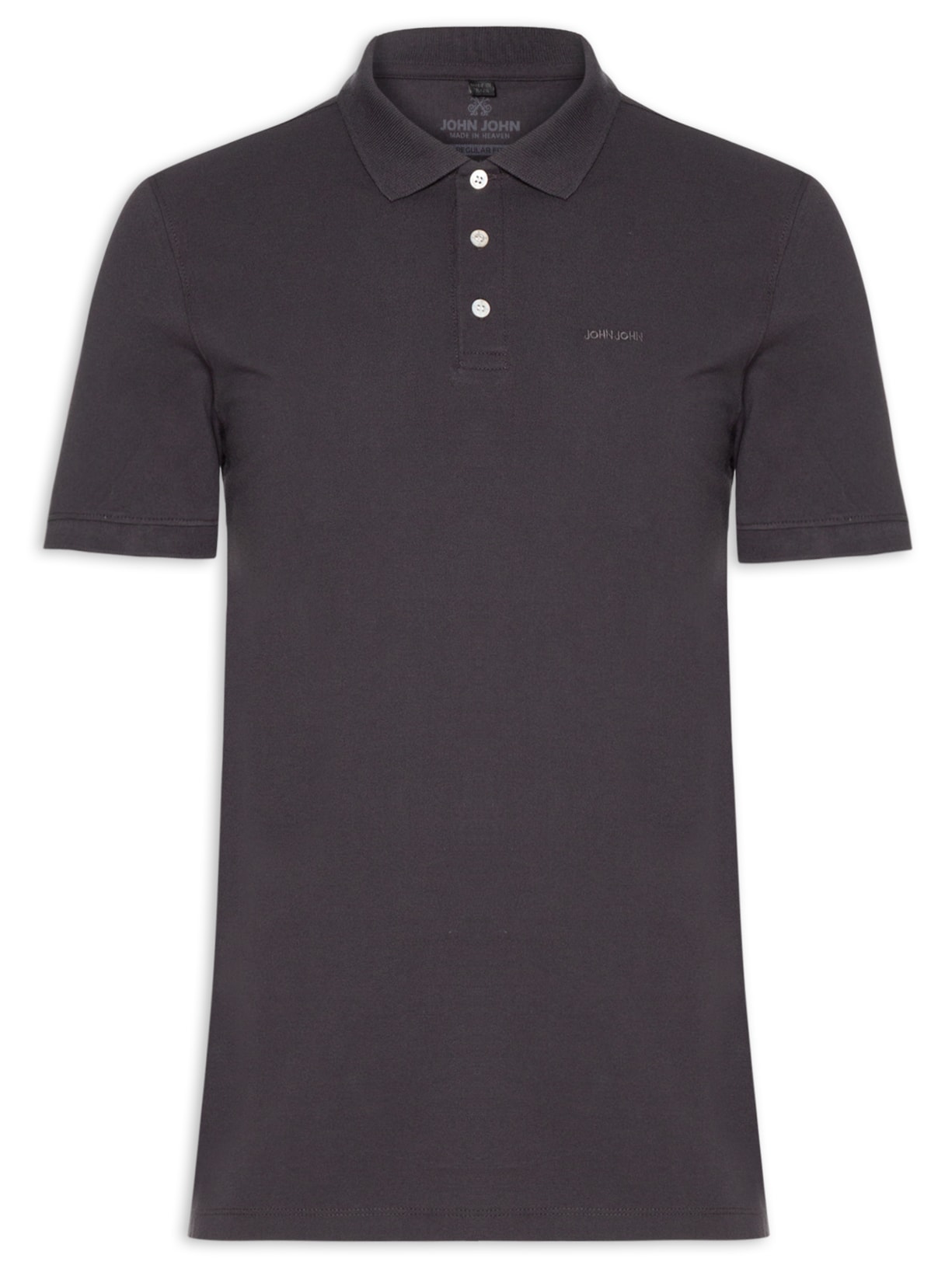 Polo Masculina Regular New Simple Basic - Cinza
