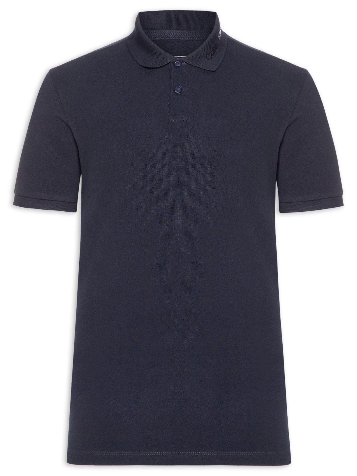 Polo Masculina Regular Retilínea Lateral Azul Calvin Klein Jeans