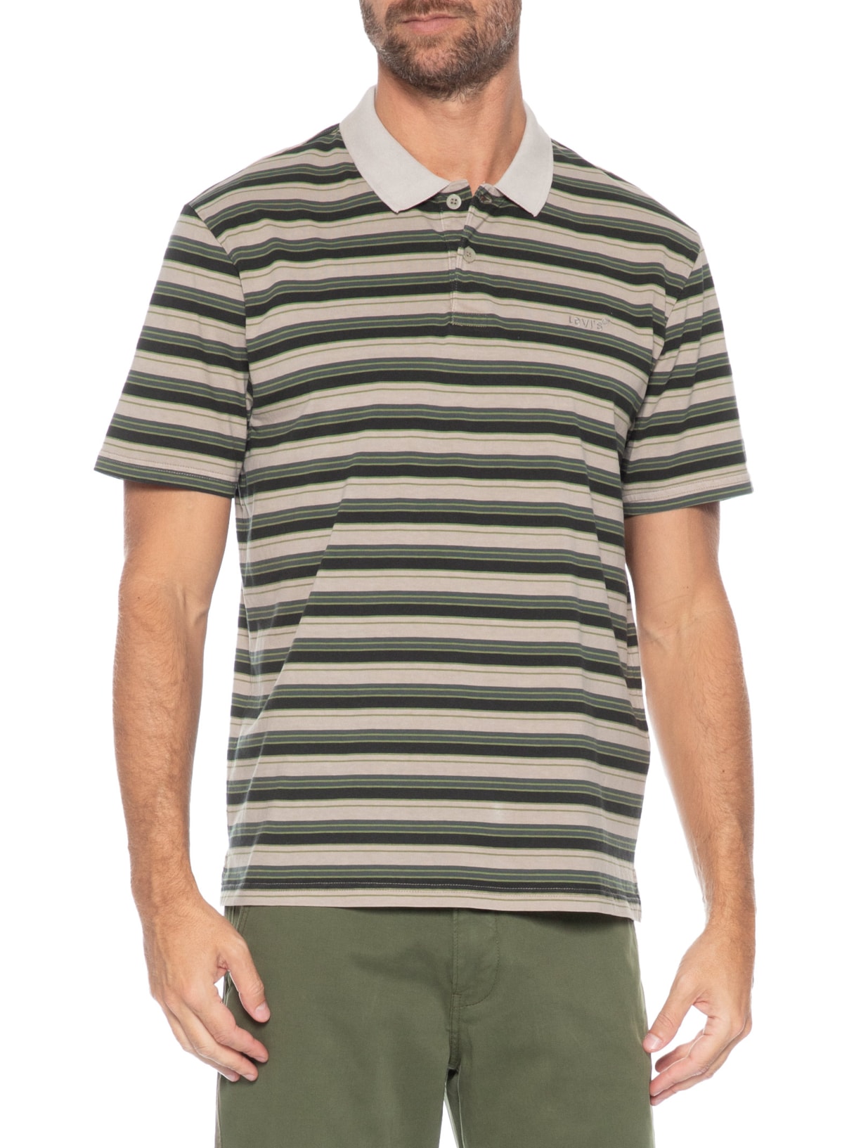 Polo Masculina Relaxed Fit Authentic Bege Levi's