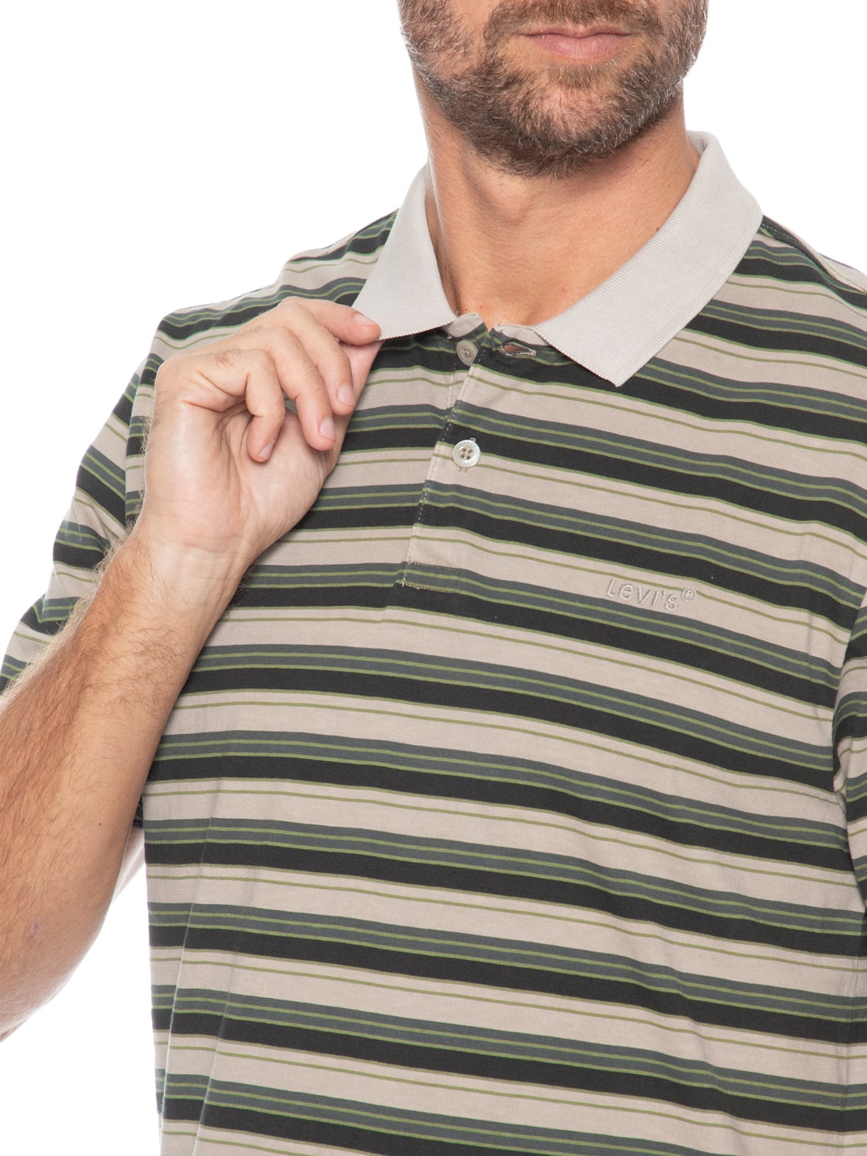 Polo Masculina Relaxed Fit Authentic Bege Levi's